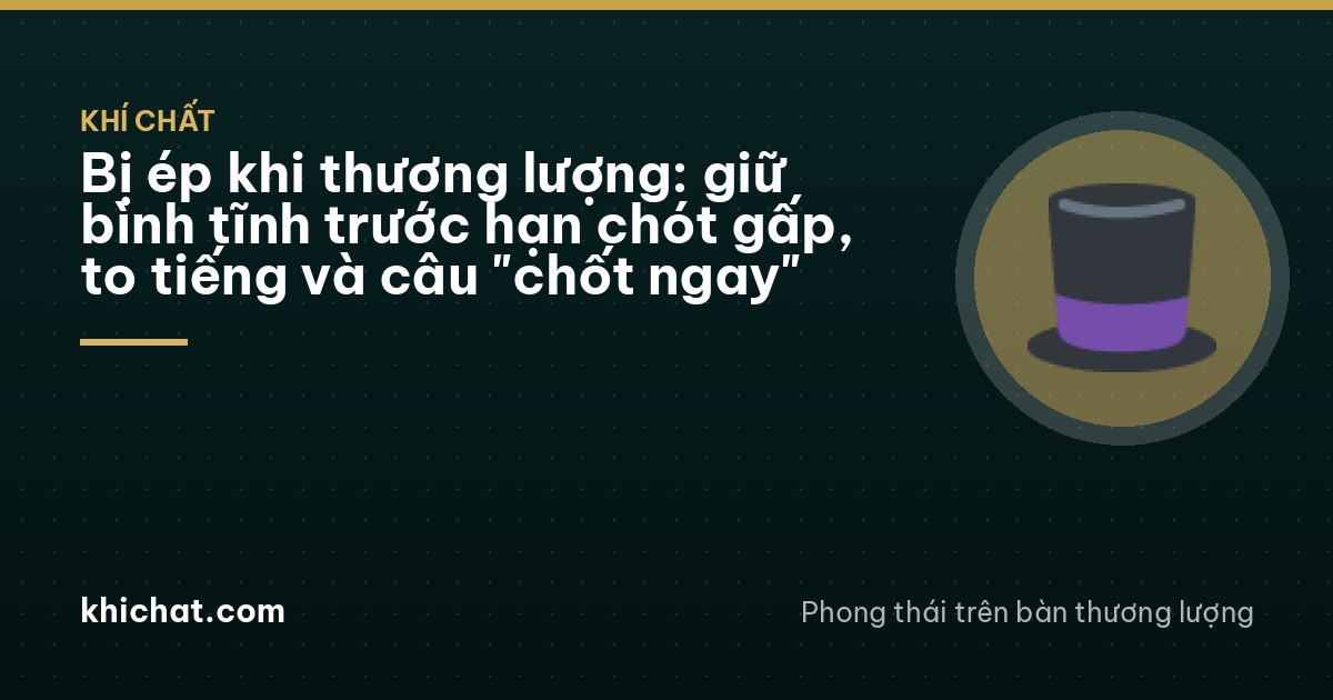 A Vietnamese woman sitting upright at a negotiation table, hands resting calmly on a closed folder while the other side gestures, seen from behind her shoulder, cool daylight